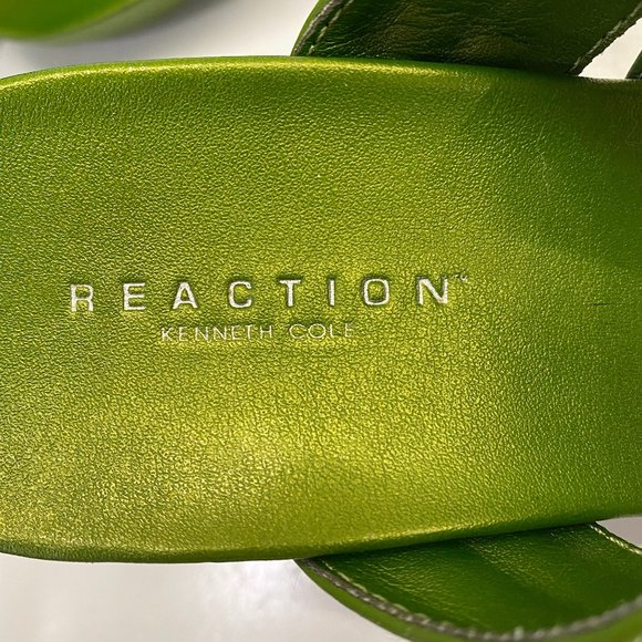 Kenneth Cole Reaction green wedge sandals - Picture 9 of 13